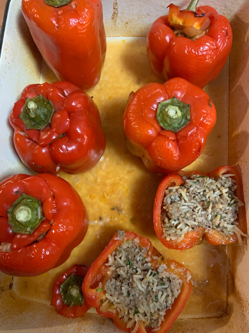 Stuffed Bell Peppers with Spiced Lamb