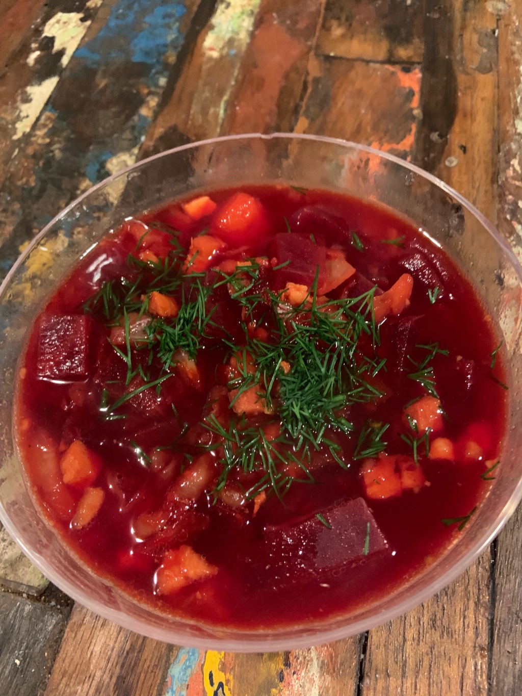 Beet Soup with Bacon