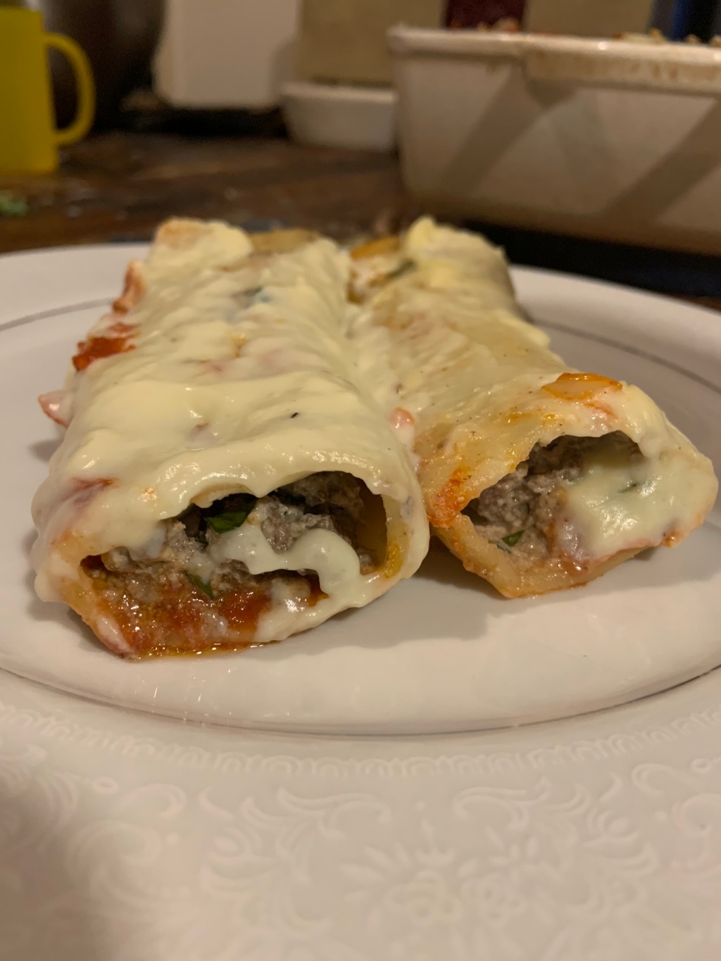 Cannelloni with herbed beef and béchamel